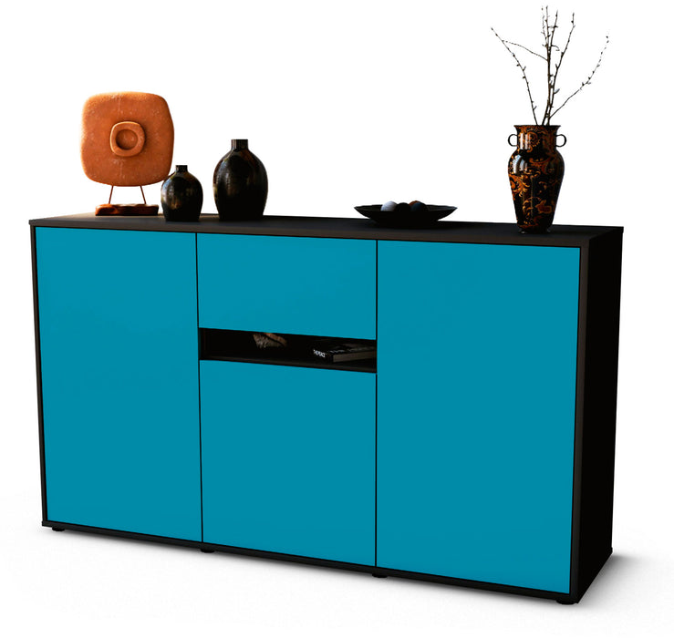 Sideboard Dorina, Türkis (136x79x35cm)