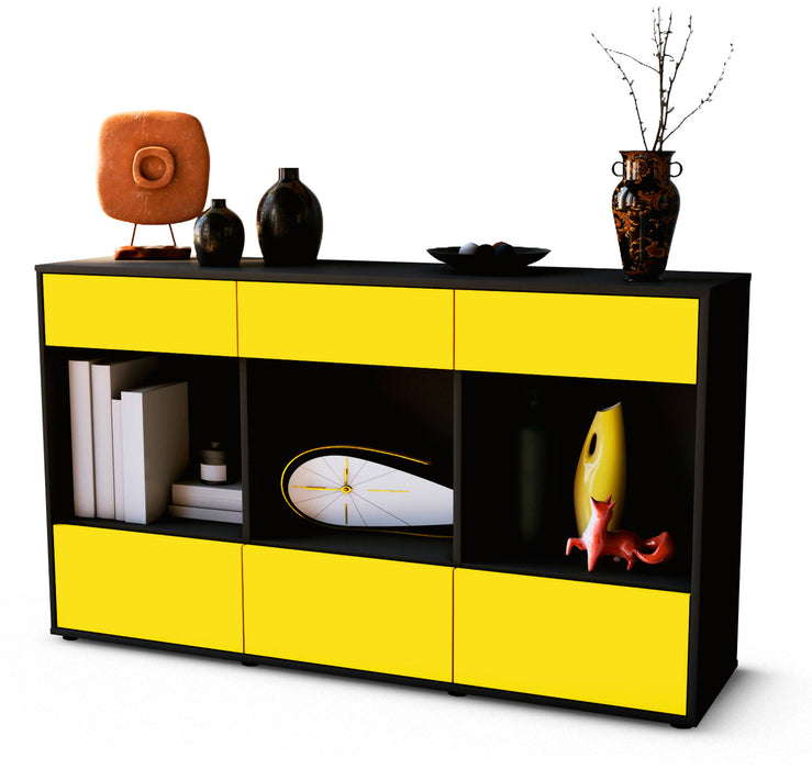 Sideboard Efisia, Gelb (136x79x35cm)