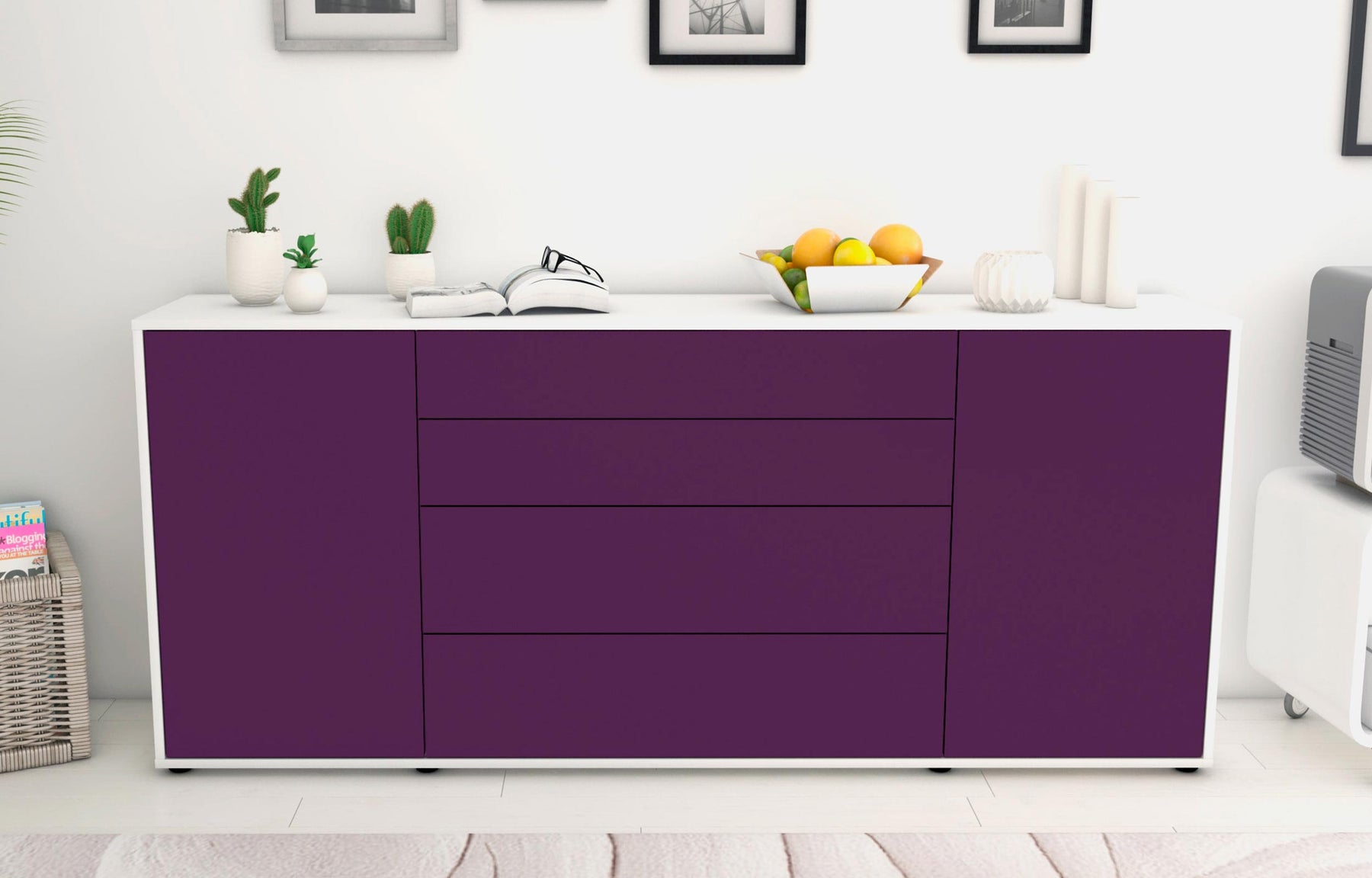 Sideboard Elettra, Lila (180x79x35cm)