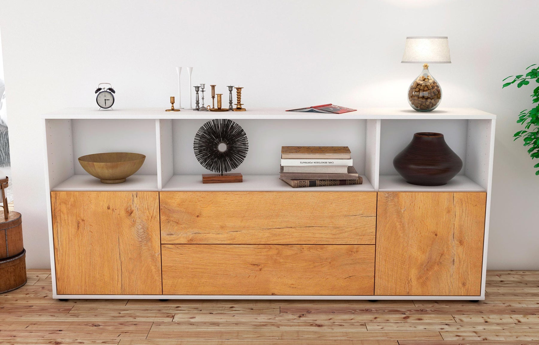 Sideboard Enza, Eiche (180x79x35cm)