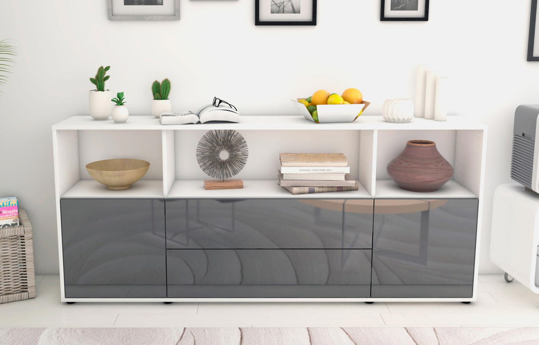 Sideboard Enza, Grau (180x79x35cm)