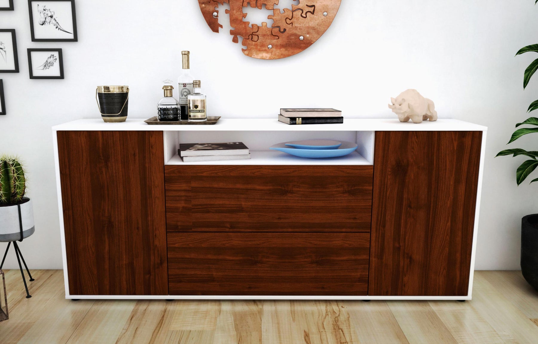 Sideboard Erina, Walnuss (180x79x35cm)