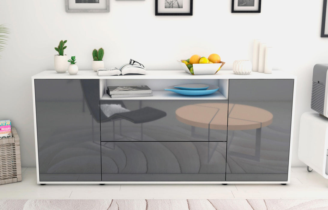 Sideboard Erina, Grau (180x79x35cm)