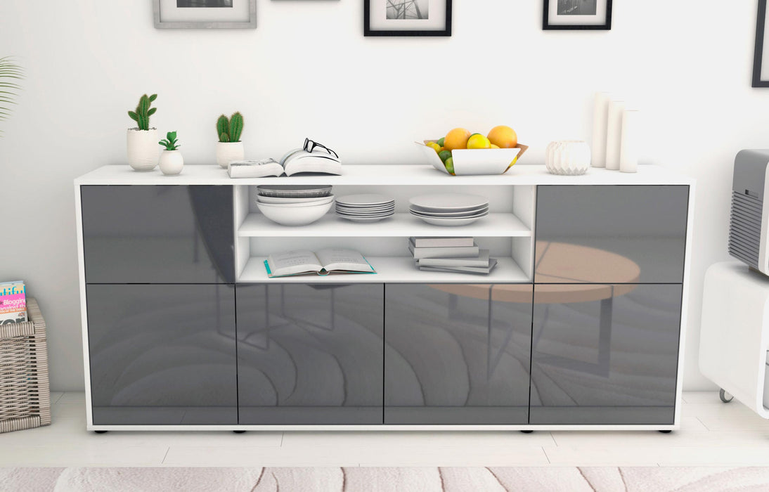 Sideboard Ermelina, Grau (180x79x35cm)