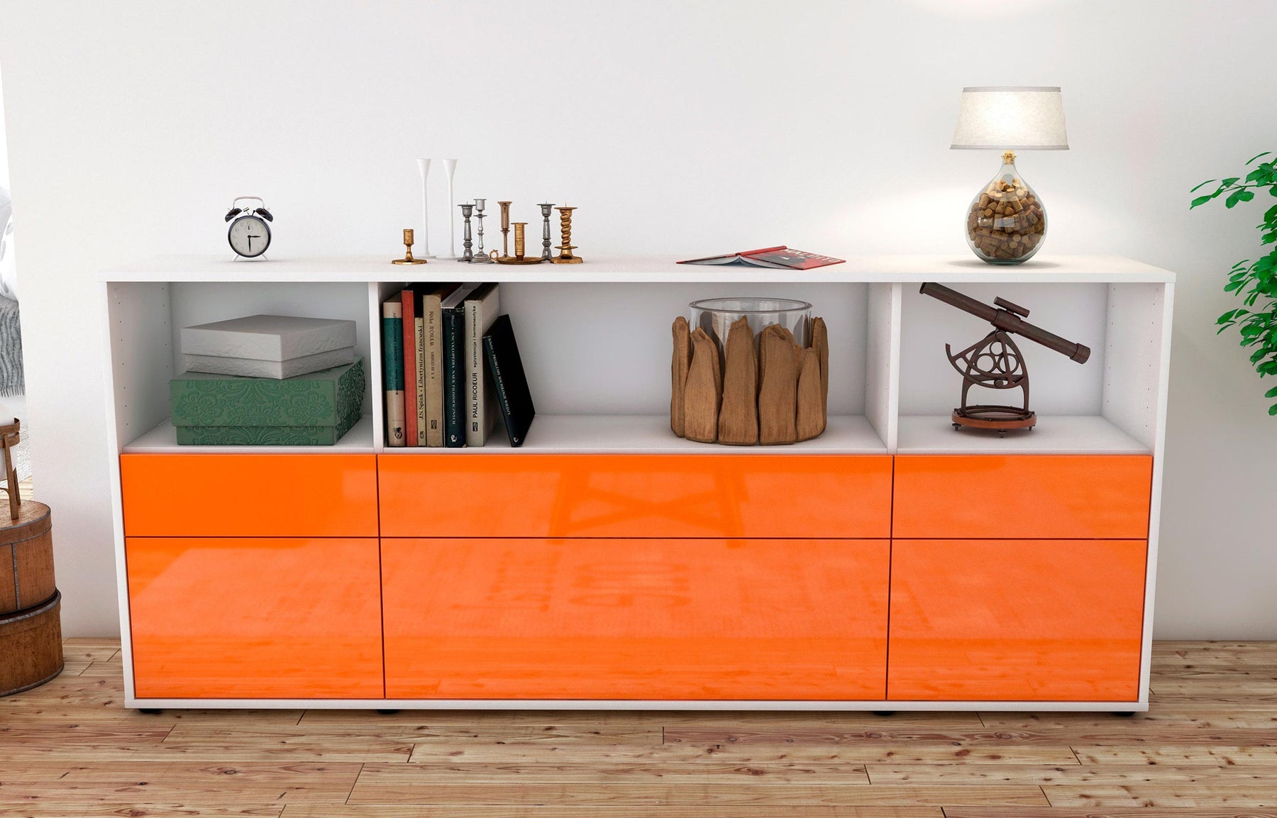 Sideboard Estella, Orange (180x79x35cm)