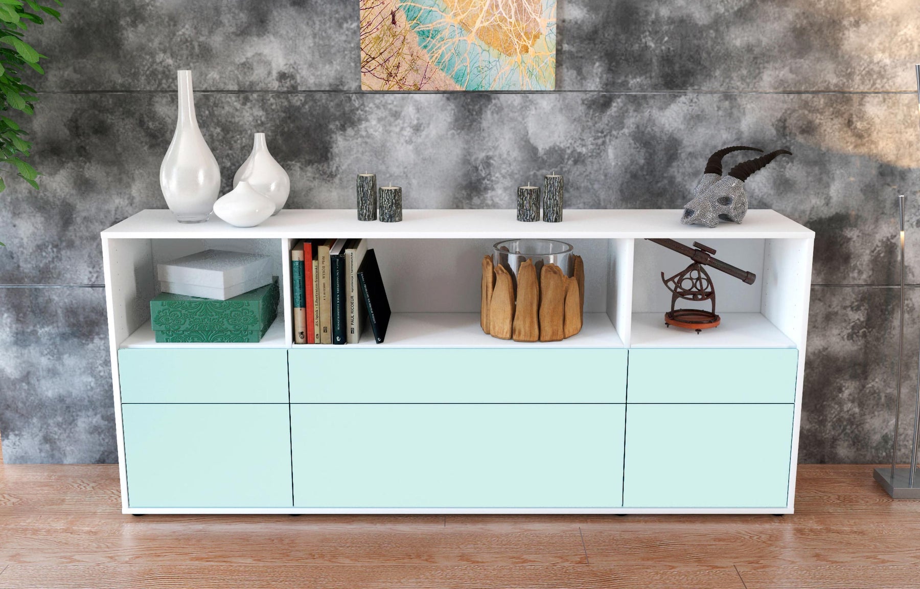 Sideboard Estella, Mint (180x79x35cm)