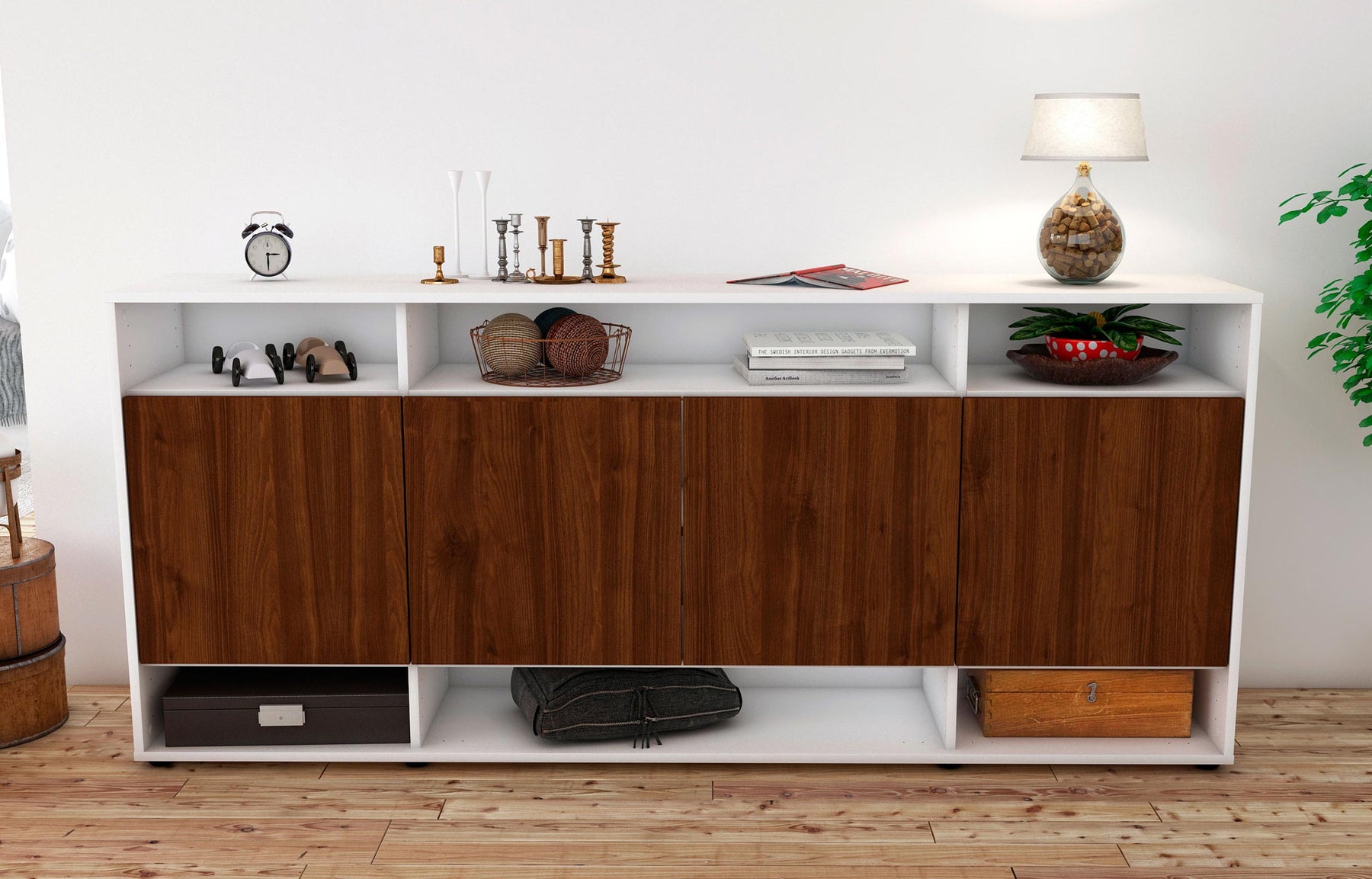 Sideboard Felia, Walnuss (180x79x35cm)