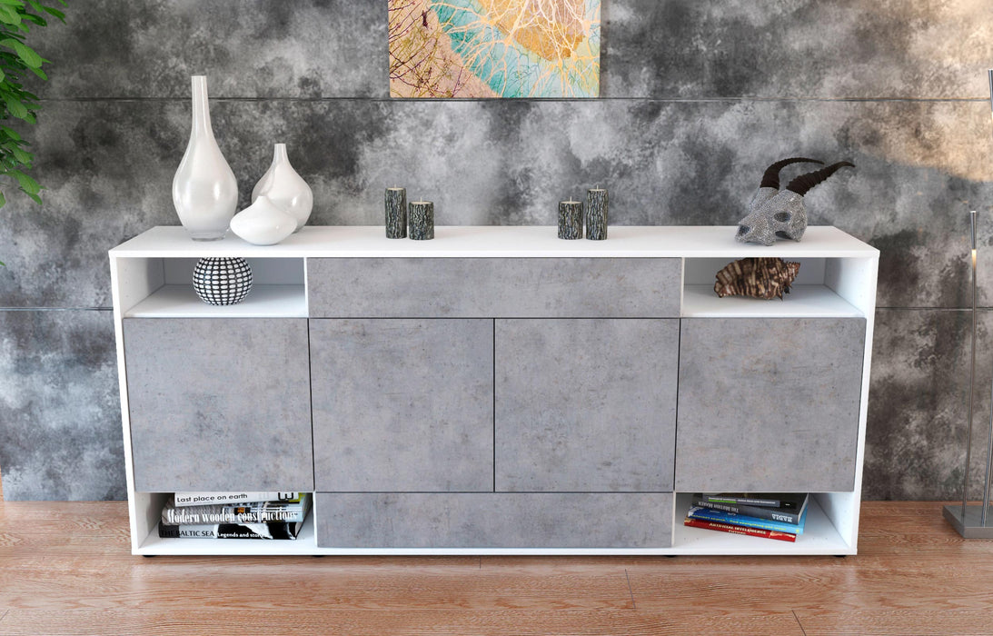 Sideboard Felicia, Beton (180x79x35cm)