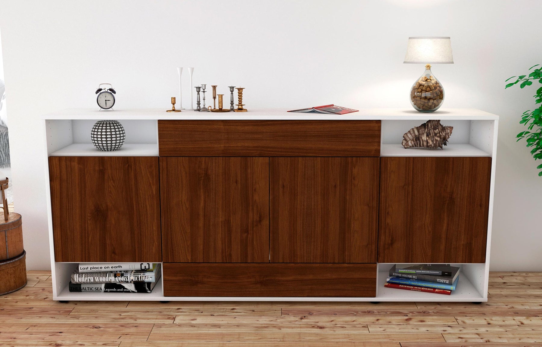 Sideboard Felicia, Walnuss (180x79x35cm)