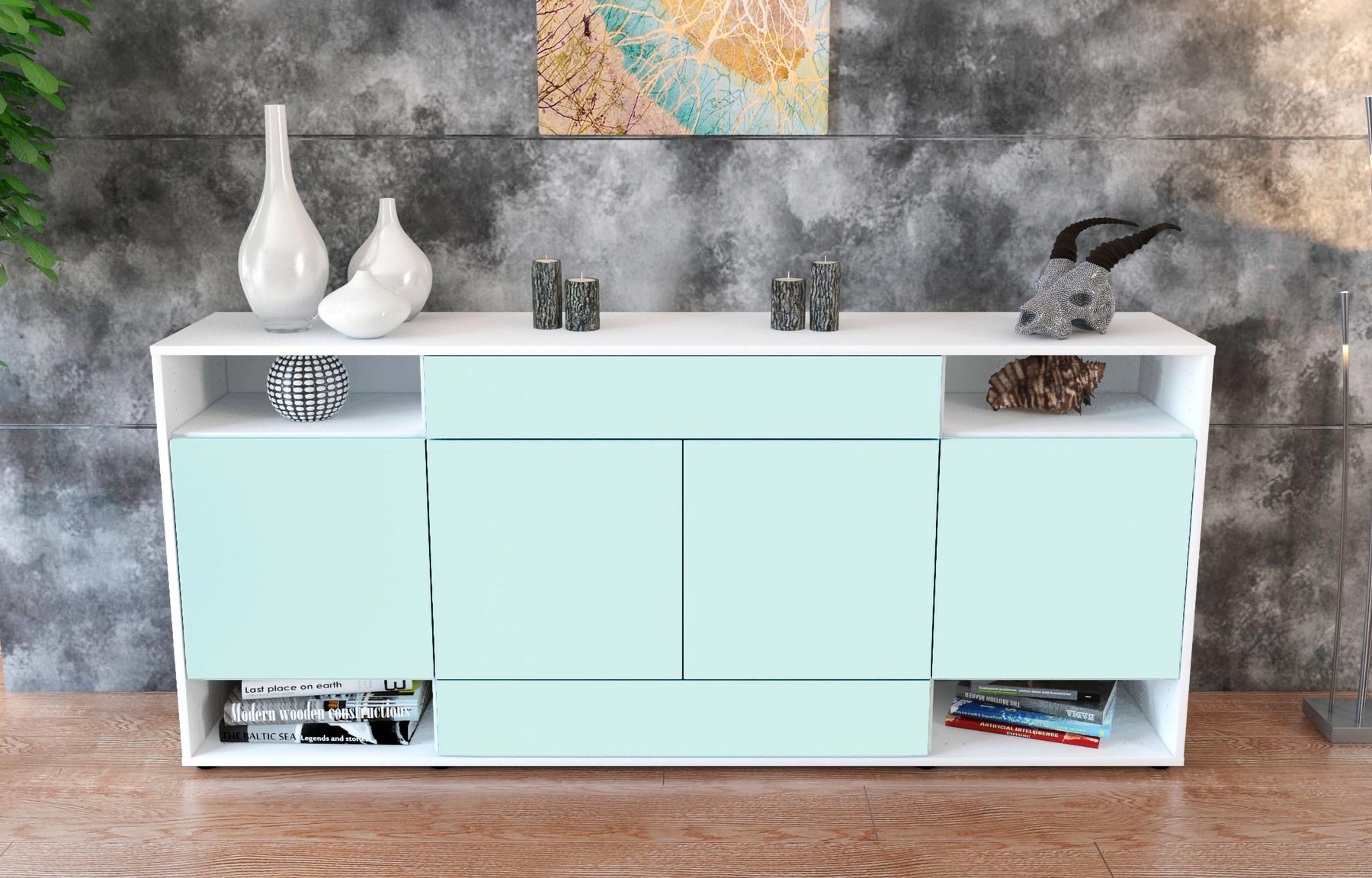 Sideboard Felicia, Mint (180x79x35cm)