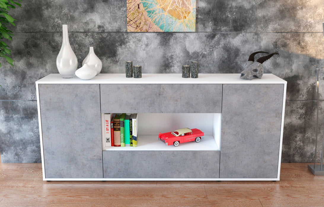 Sideboard Filomena, Beton (180x79x35cm)