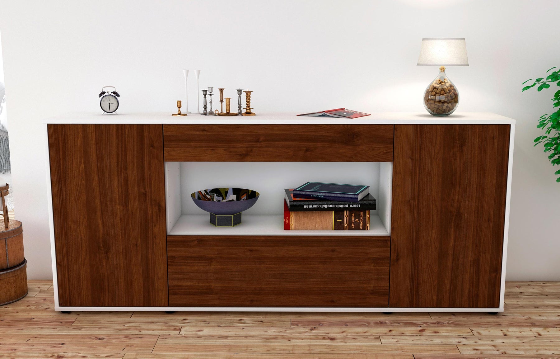 Sideboard Fiora, Walnuss (180x79x35cm)