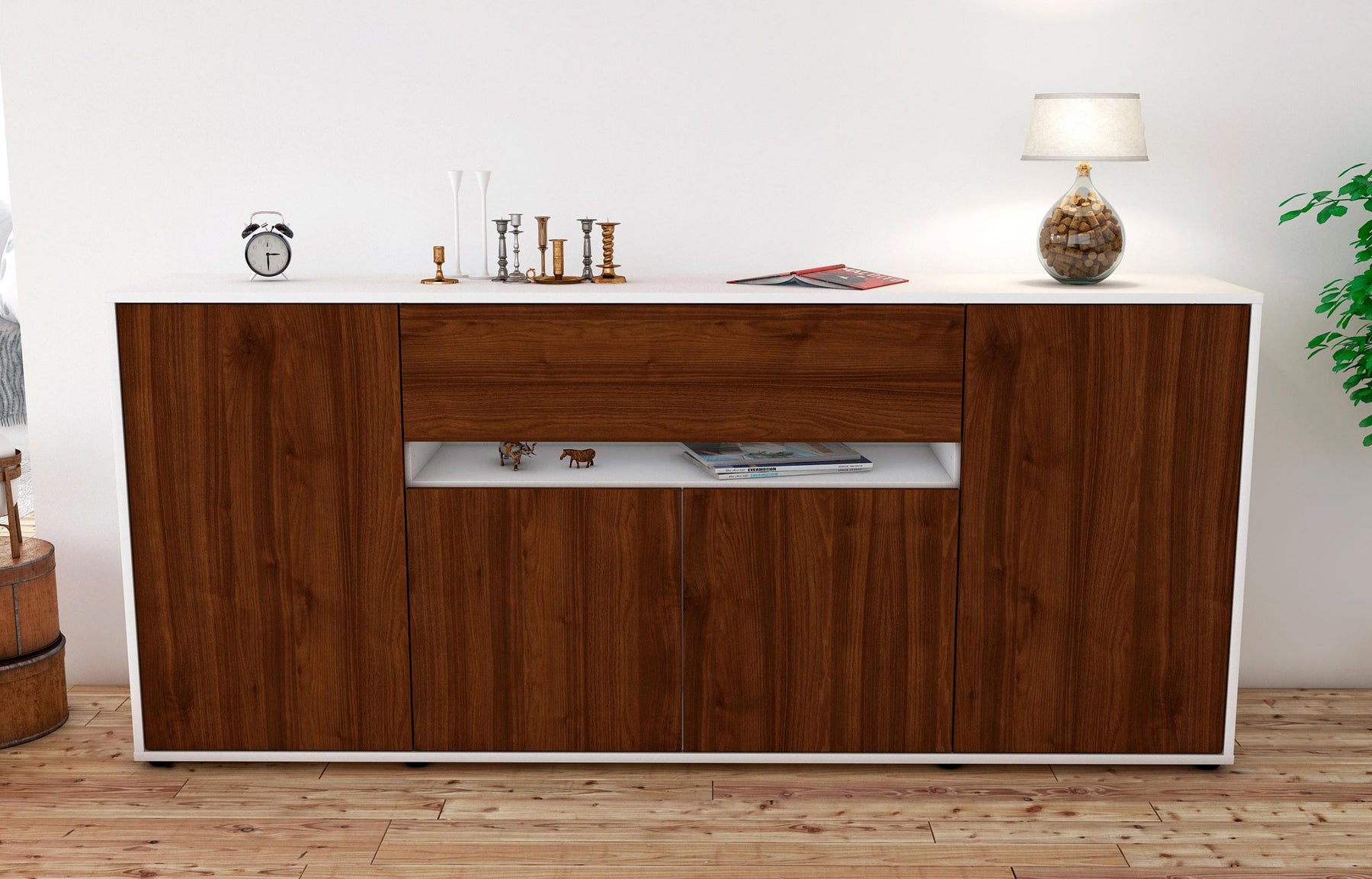 Sideboard Flavia, Walnuss (180x79x35cm)