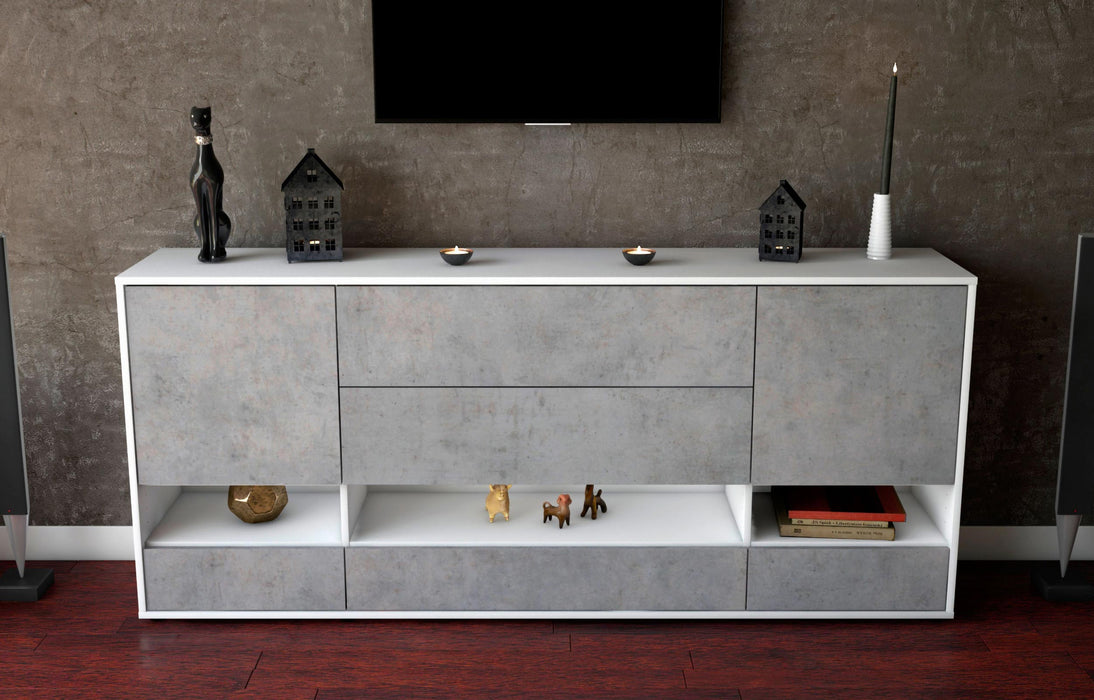 Sideboard Florentina, Beton (180x79x35cm)