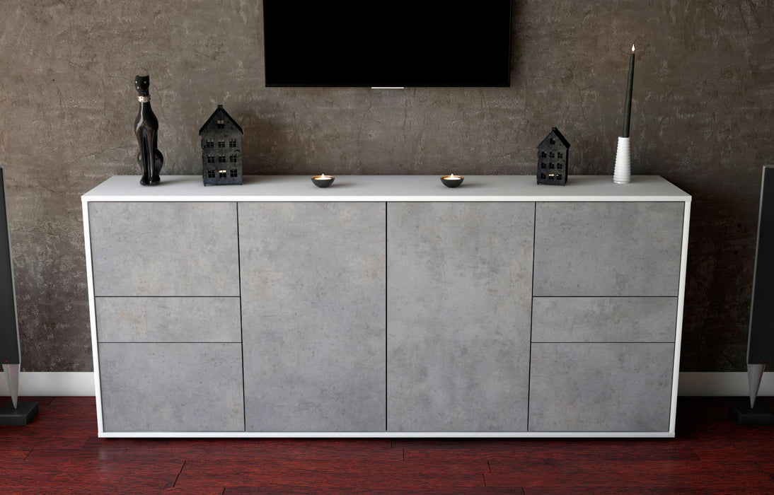 Sideboard Gemma, Beton (180x79x35cm)