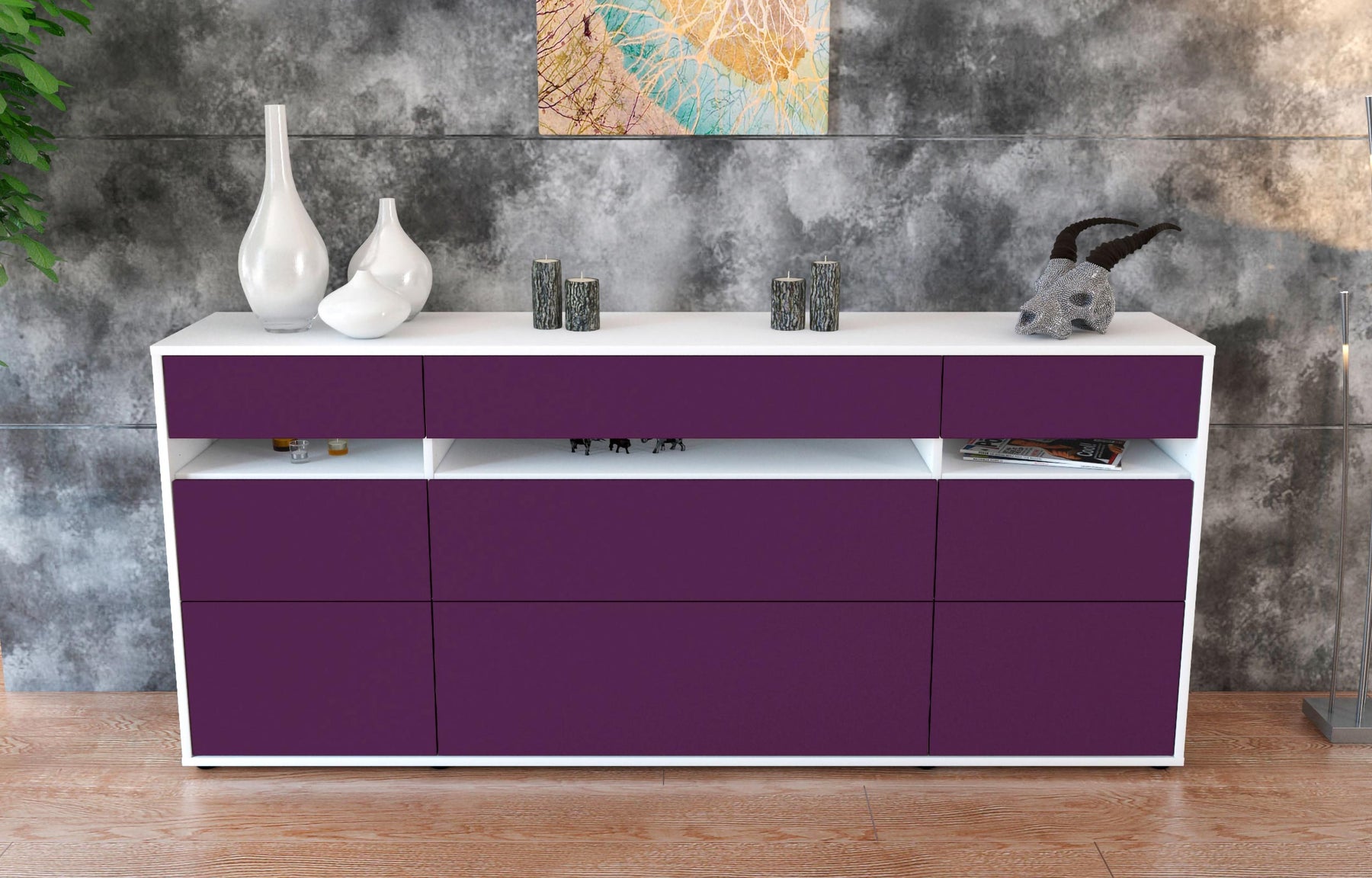 Sideboard Giada, Lila (180x79x35cm)