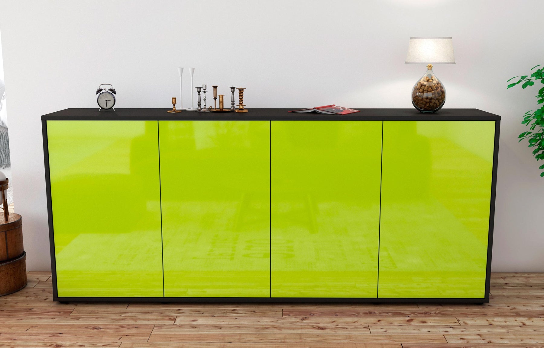 Sideboard Elana, Grün (180x79x35cm)