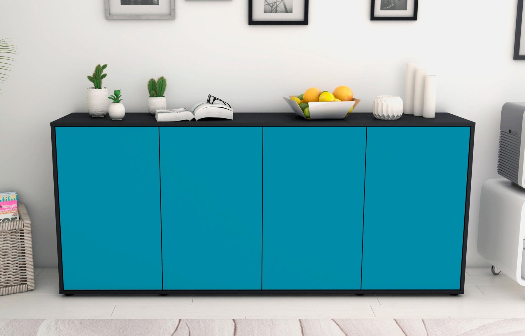 Sideboard Elana, Türkis (180x79x35cm)