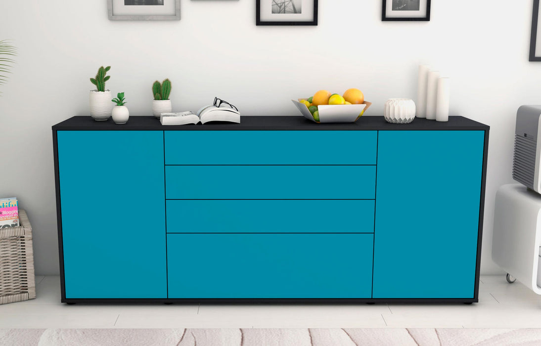 Sideboard Eleni, Türkis (180x79x35cm)