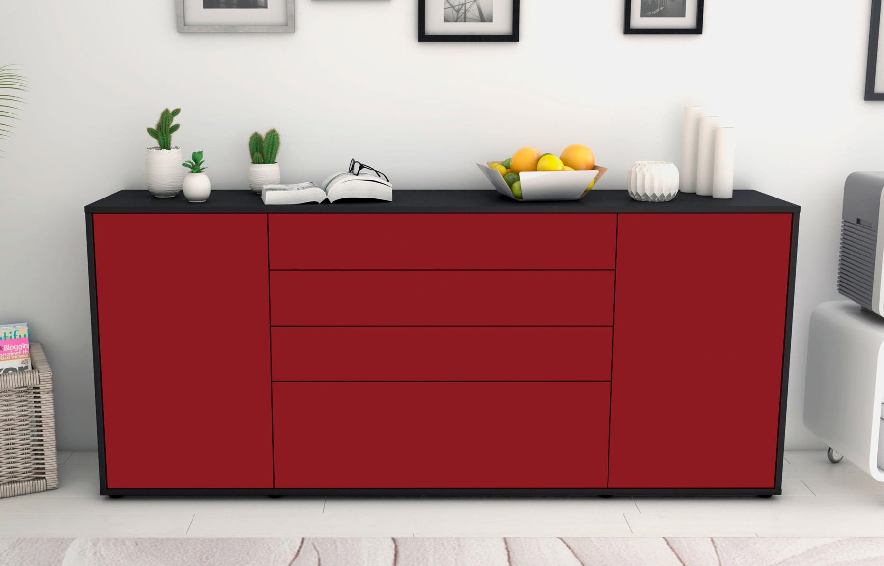 Sideboard Eleni, Bordeaux (180x79x35cm)