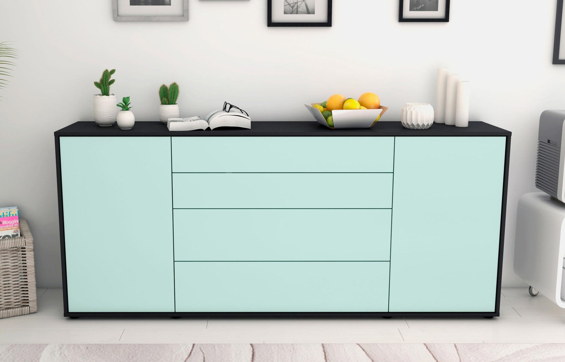 Sideboard Elettra, Mint (180x79x35cm)