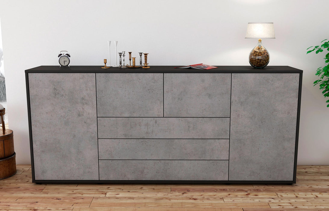 Sideboard Eliana, Beton (180x79x35cm)