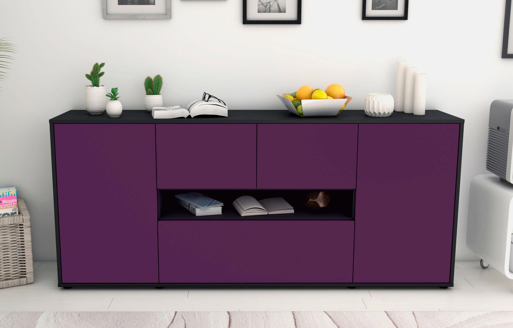 Sideboard Elisabetta, Lila (180x79x35cm)