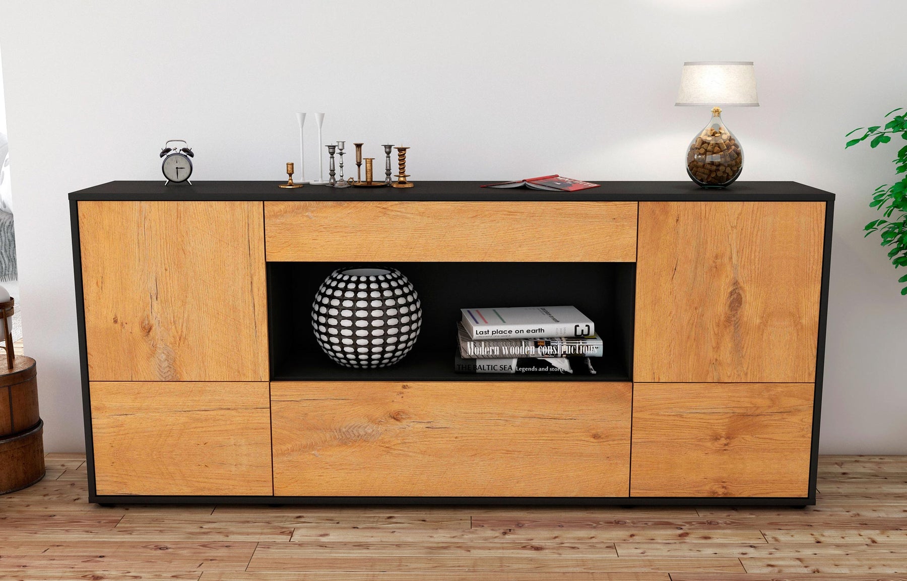 Sideboard Elodie, Eiche (180x79x35cm)