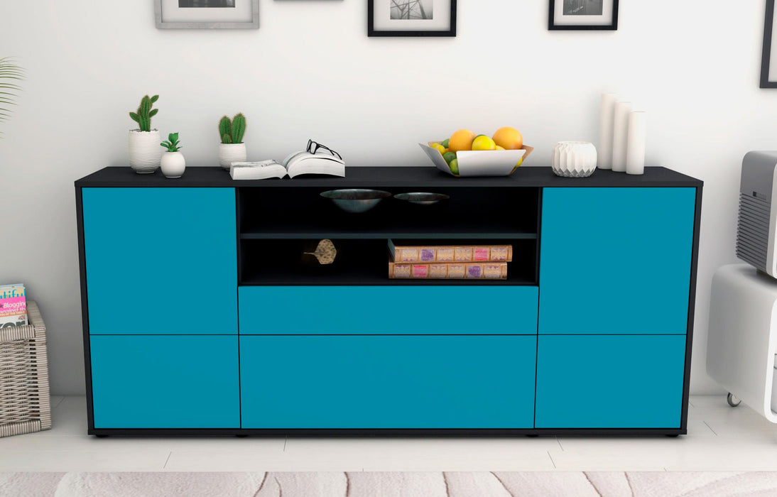 Sideboard Eluana, Türkis (180x79x35cm)