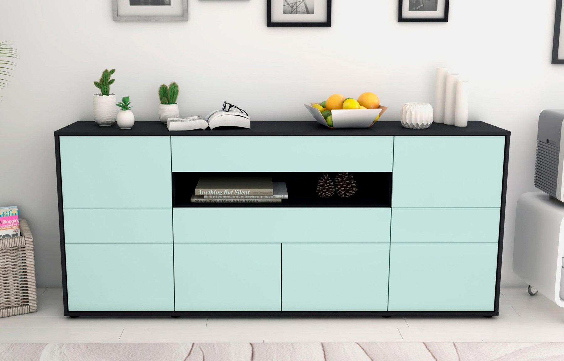 Sideboard Emerelda, Mint (180x79x35cm)