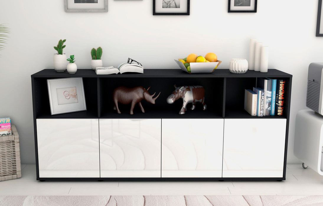 Sideboard Enrica, Weiß (180x79x35cm)