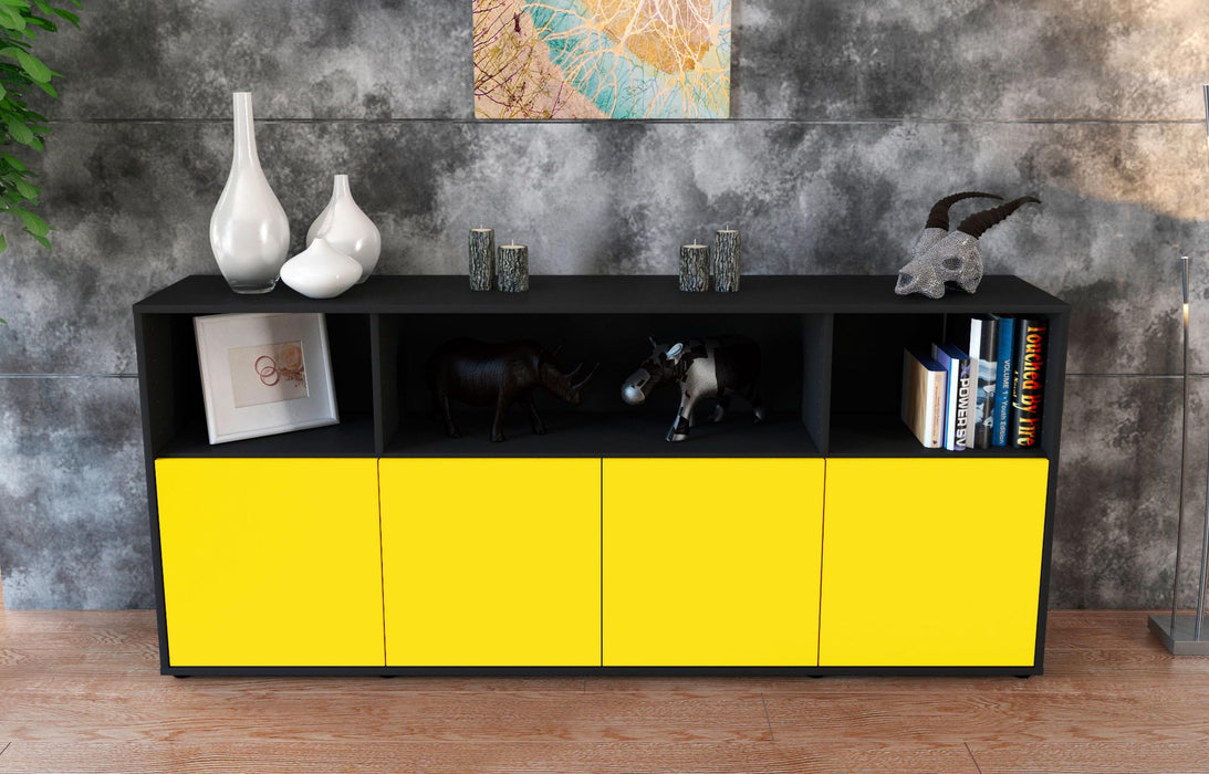 Sideboard Enrica, Gelb (180x79x35cm)