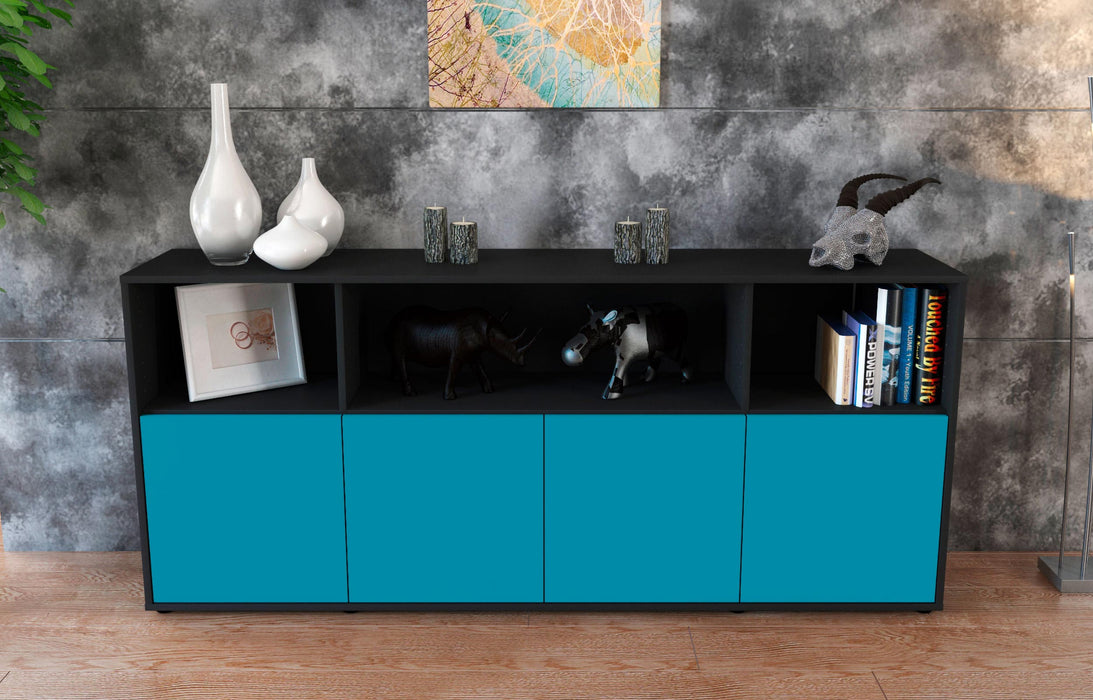 Sideboard Enrica, Türkis (180x79x35cm)