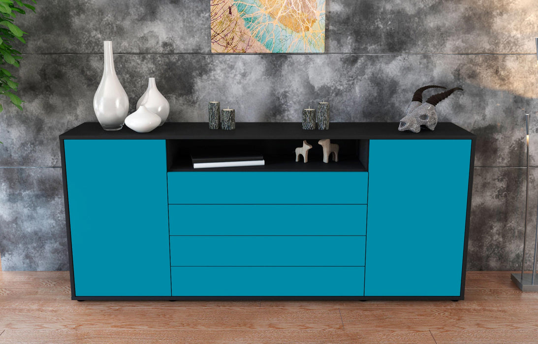 Sideboard Enzo, Türkis (180x79x35cm)