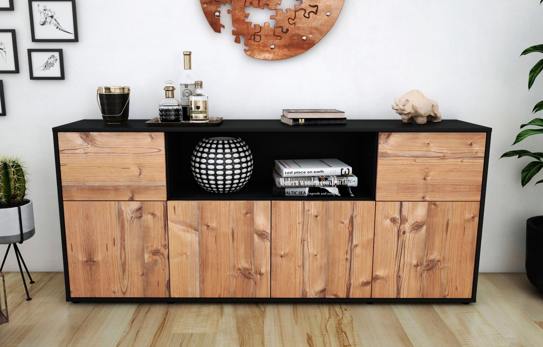 Sideboard Ermentrude, Pinie (180x79x35cm)