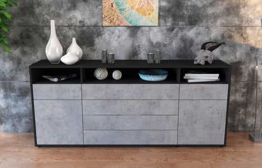 Sideboard Evelina, Beton (180x79x35cm)