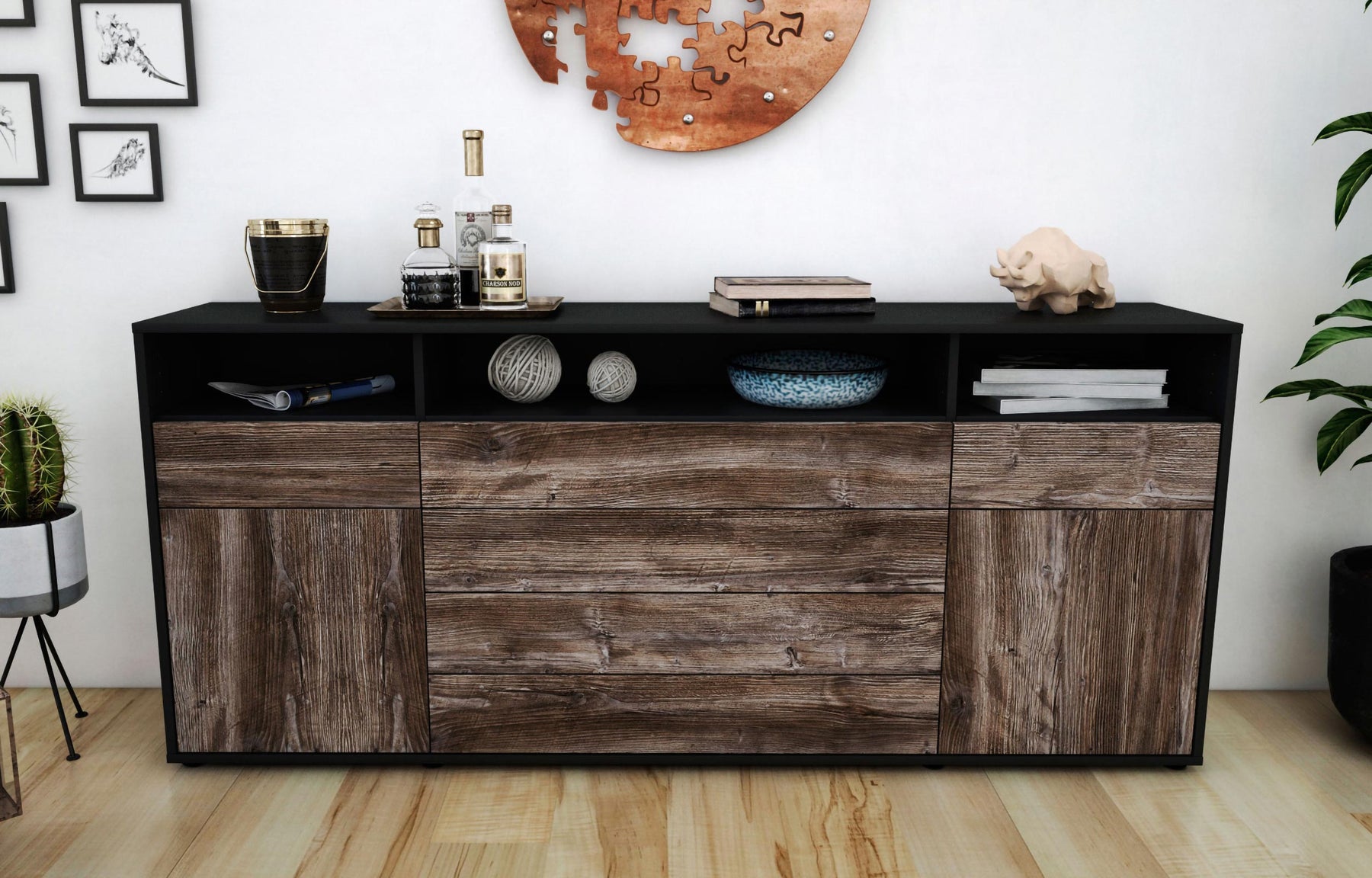 Sideboard Evelina, Treibholz (180x79x35cm)