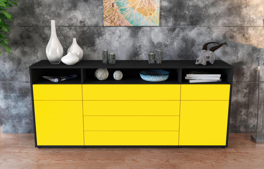 Sideboard Evelina, Gelb (180x79x35cm)