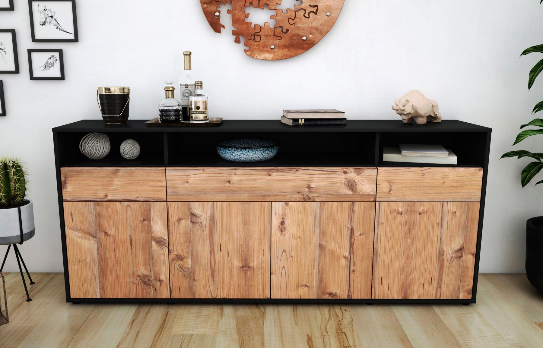 Sideboard Ezia, Pinie (180x79x35cm)