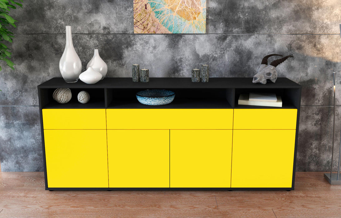 Sideboard Ezia, Gelb (180x79x35cm)