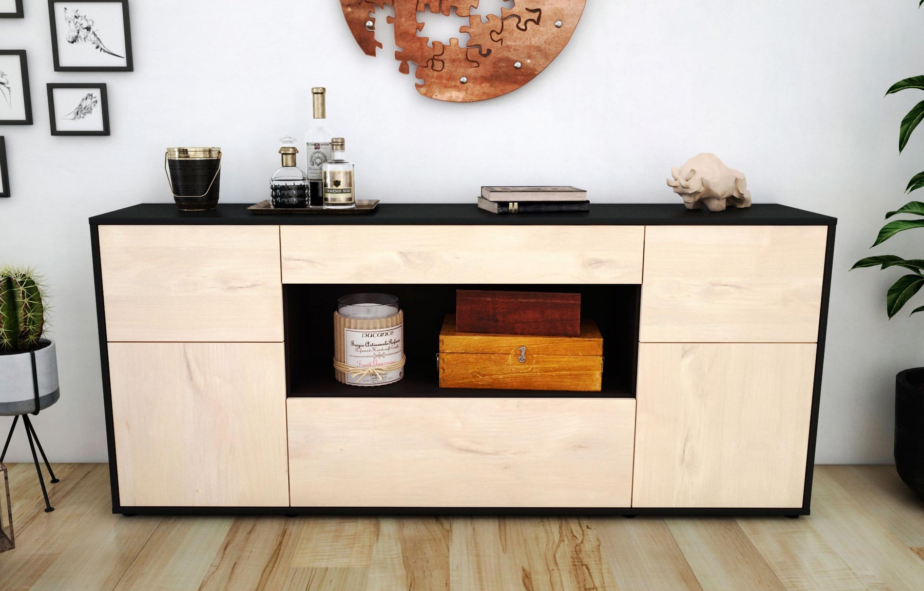 Sideboard Fabiola, Zeder (180x79x35cm)