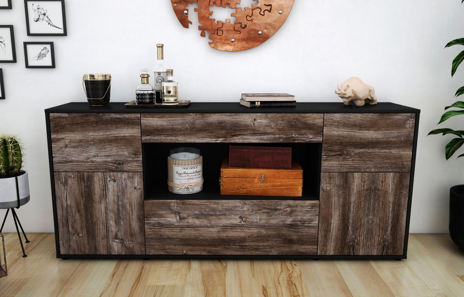 Sideboard Fabiola, Treibholz (180x79x35cm)