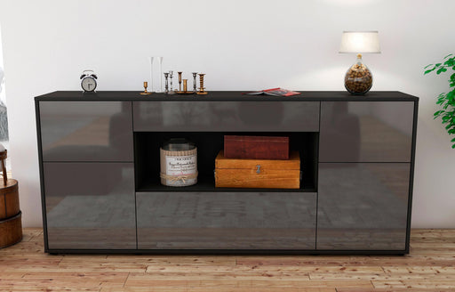 Sideboard Fabiola, Grau (180x79x35cm)