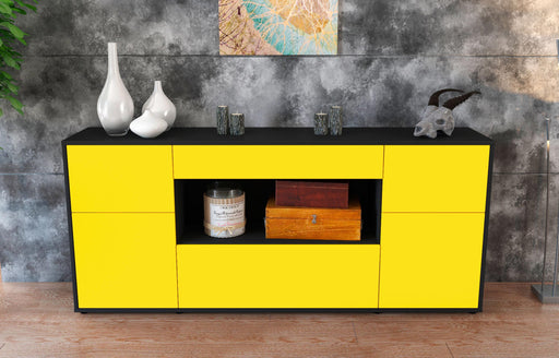 Sideboard Fabiola, Gelb (180x79x35cm)