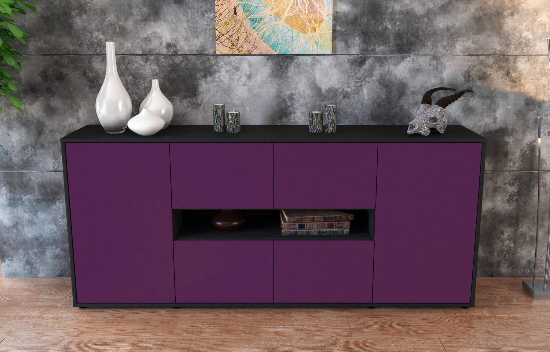 Sideboard Farina, Lila (180x79x35cm)