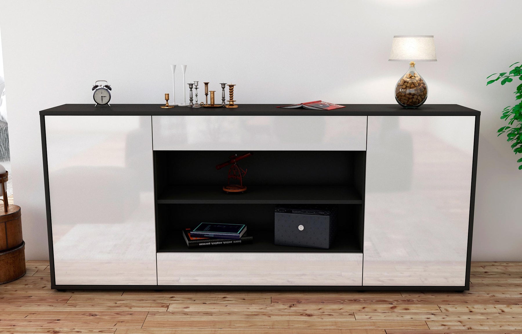 Sideboard Feli, Weiß (180x79x35cm)