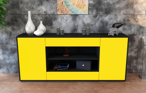 Sideboard Feli, Gelb (180x79x35cm)