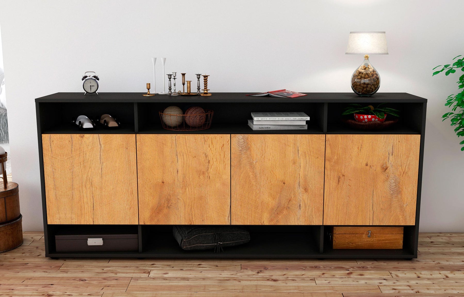 Sideboard Felia, Eiche (180x79x35cm)