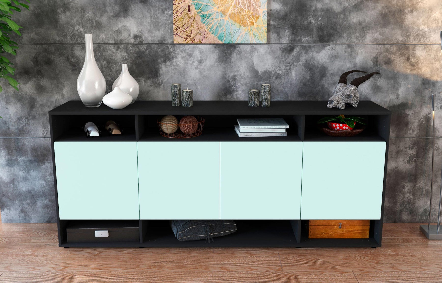 Sideboard Felia, Mint (180x79x35cm)