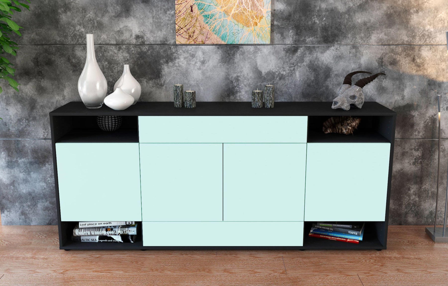 Sideboard Felicia, Mint (180x79x35cm)